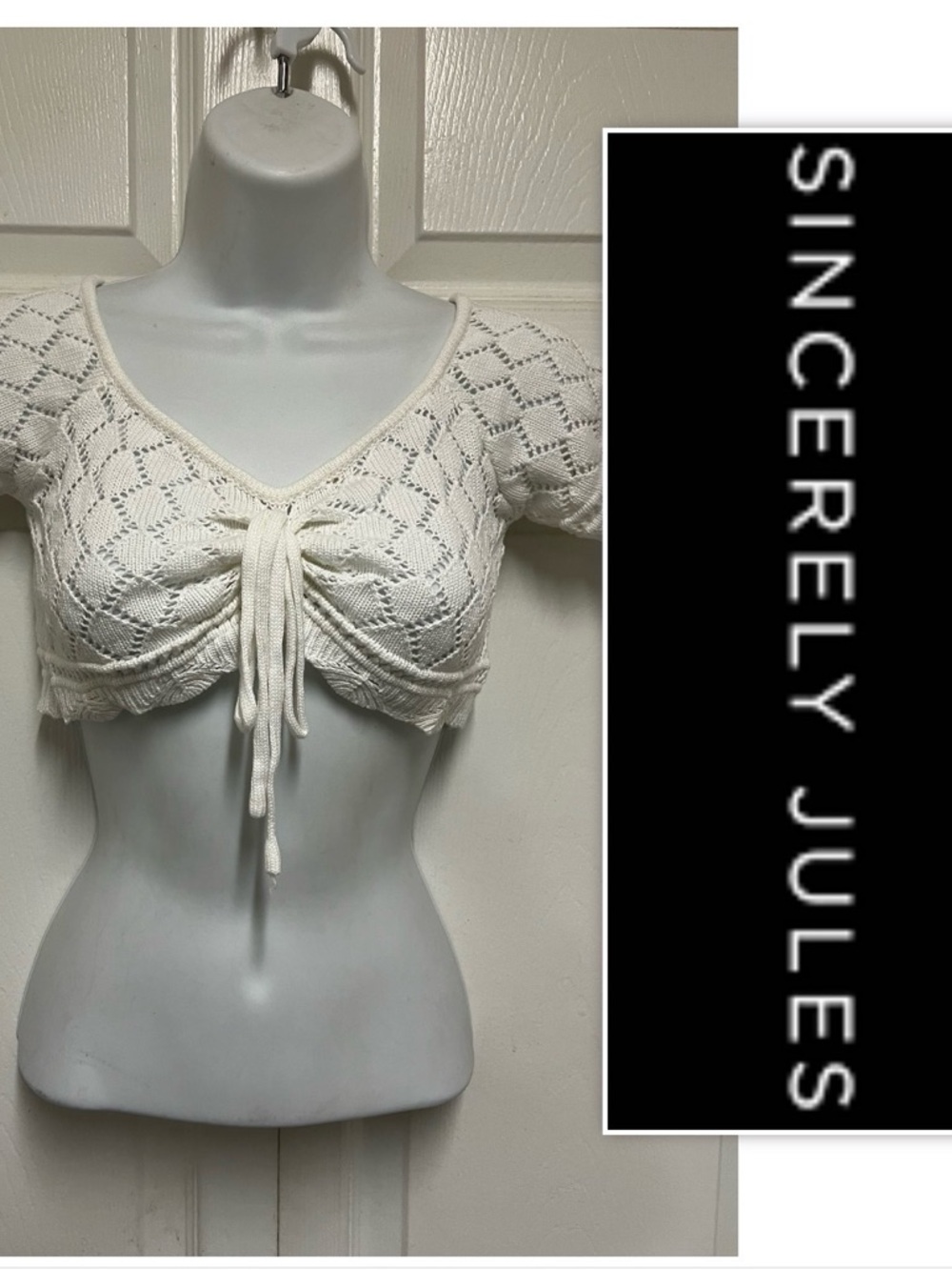 Sincerely Jules Coquette Whimsical Crochet Crop Top